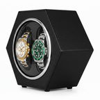 Remontoir automatique 2 montres Noir Bois AXONY - Vue latérale