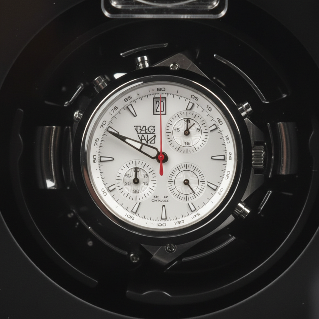 Remontoir Automatique 1 Montre Or Métal AXONY - Vue de face avec montre