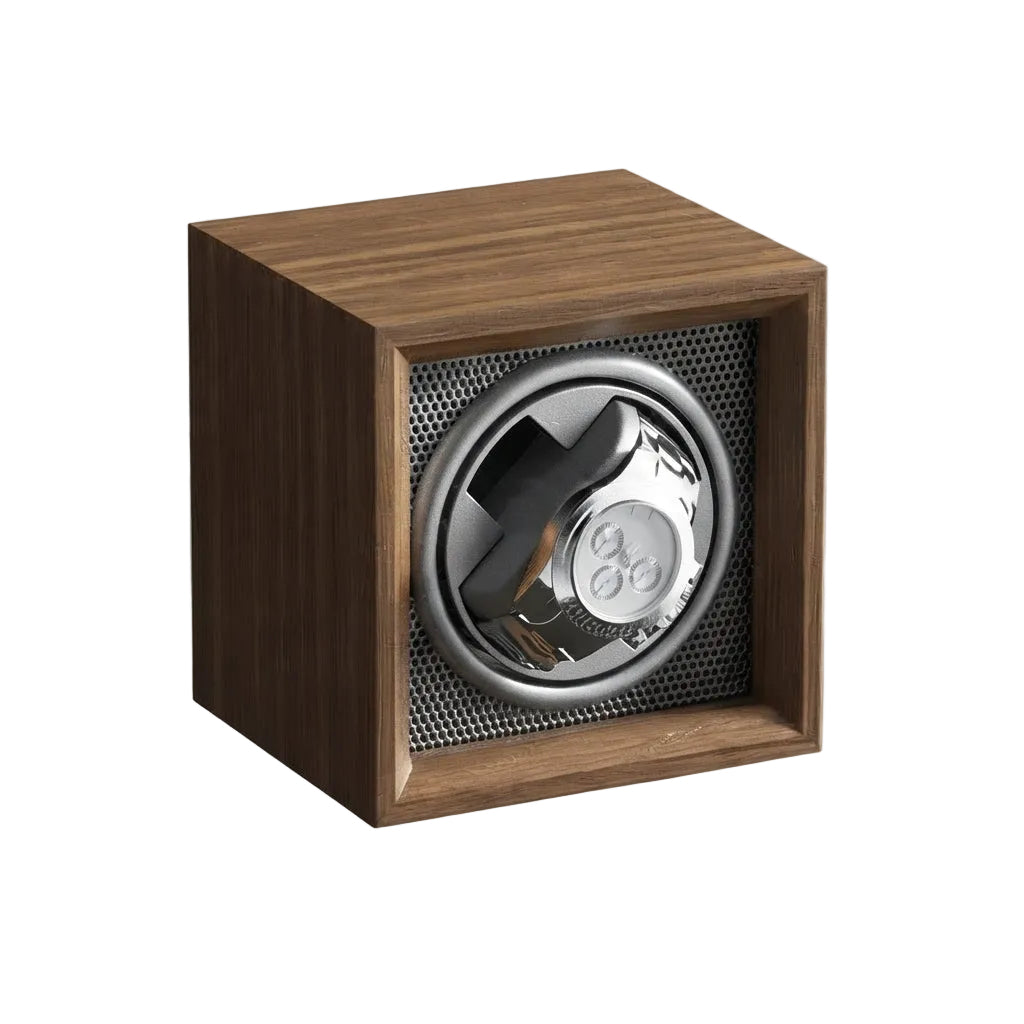 Boîte remontoir 1 montre bois luxe AXONY - Vue latérale droite