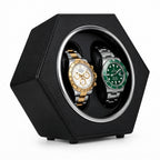 Remontoir de montre automatique Noir Bois AXONY - Vue de profil