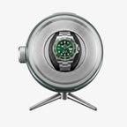 Remontoir Automatique 1 Montre Écrin Silencieux Vert AXONY - Vue de face