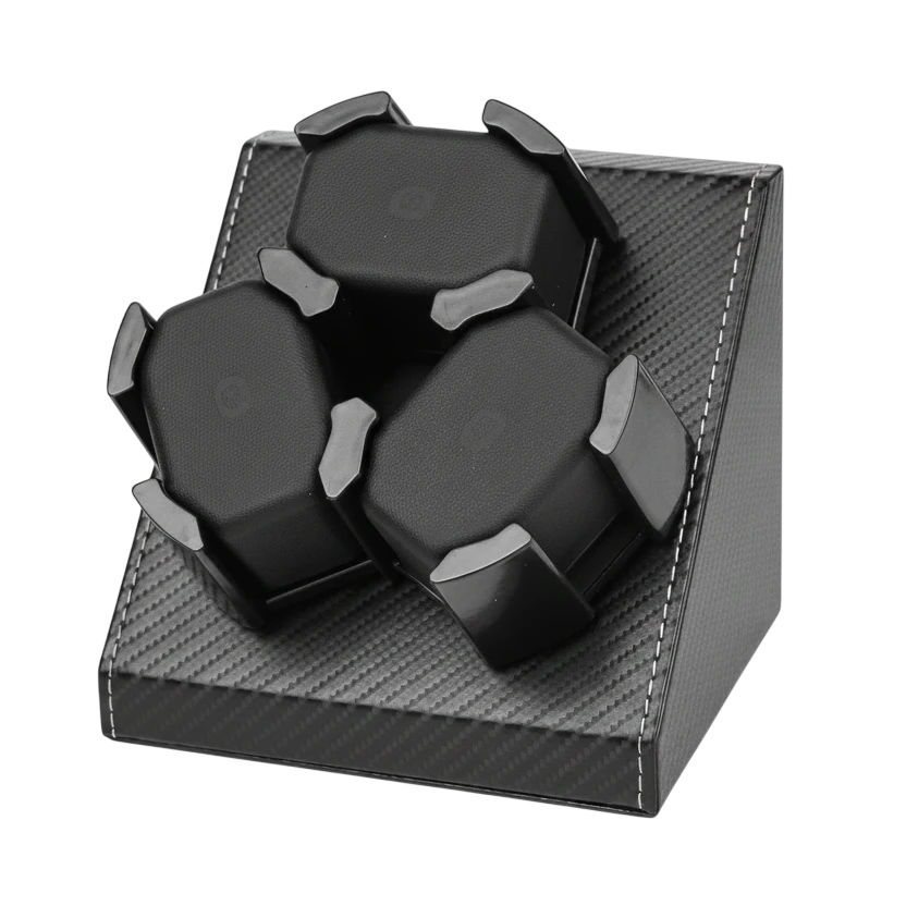 Remontoir de montre compact noir AXONY -  angles des supports