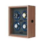 Boîte remontoir 4 montres bois et lumière AXONY - Vue de trois-quarts