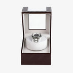 Remontoir Automatique 1 Montre Cuir Luxe Marron AXONY - Vue de face en perspective