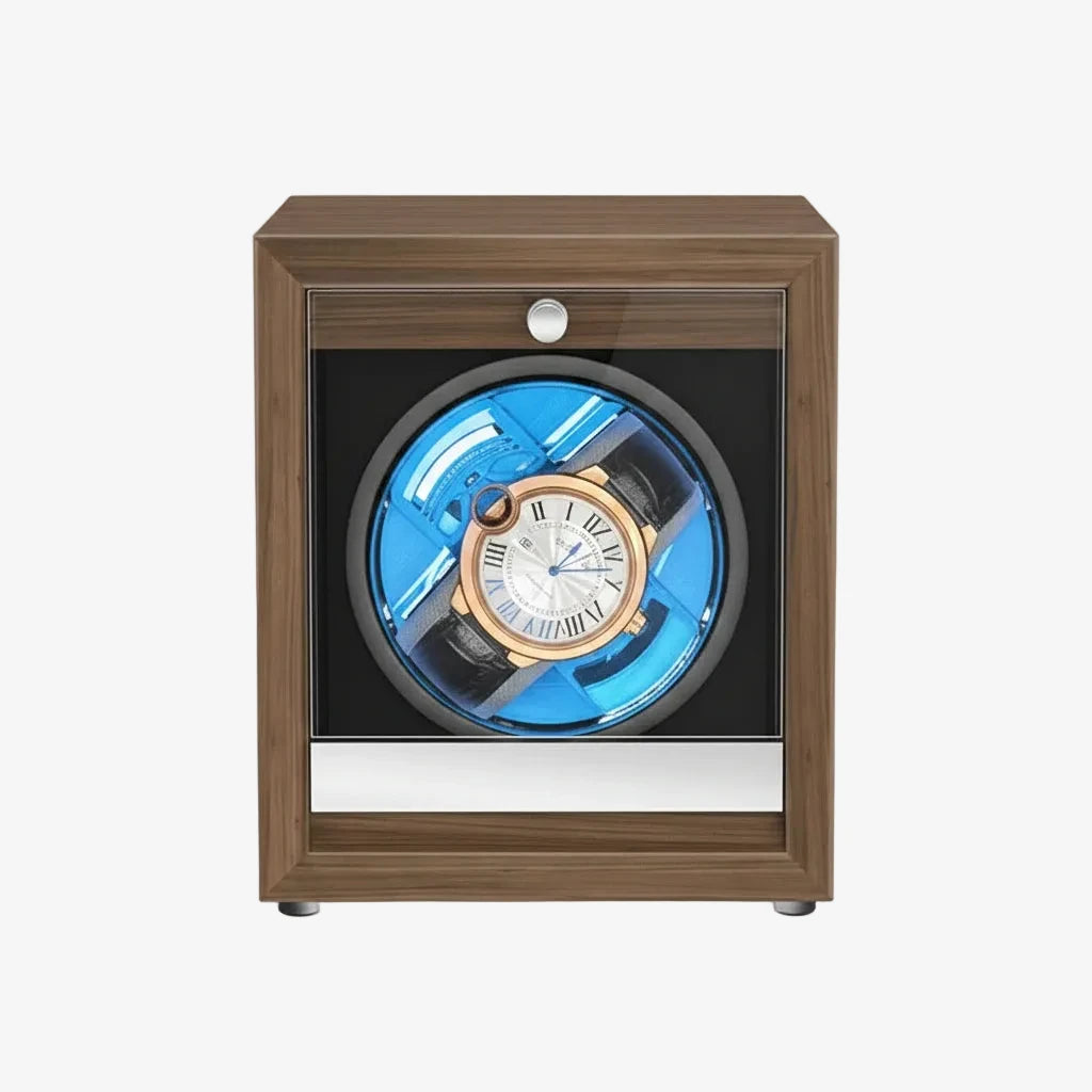 Remontoir Automatique 1 Montre Bois Luxe Prestige AXONY - Vue de face