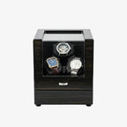 Remontoir Automatique 3 Montres Bois Noir AXONY - Vue de face