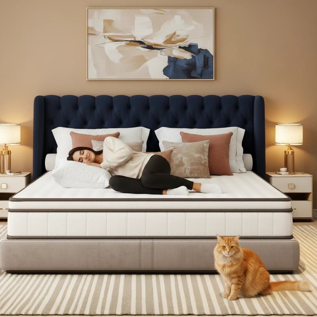 High - density memory foam mattress, 25 - cm spring pane, height of, ergonomic Design - AXONY